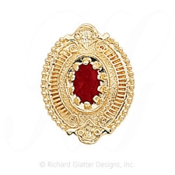 GS332 G - 14 Karat Gold Garnet Slide 